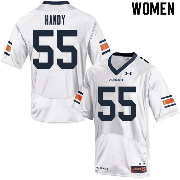 Auburn Tigers Women's Jaren Handy #55 White Under Armour Stitched College 2020 NCAA Authentic Football Jersey HKT3574KO